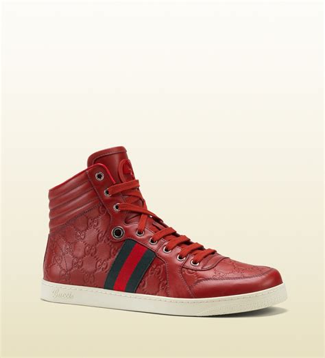 gucci sneakers men all red|Gucci red sneakers men.